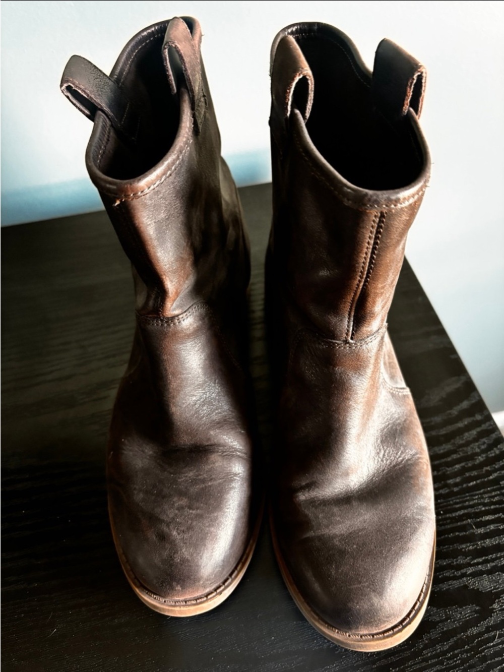 Sole Society Brown Leather Ankle Booties 7 - Picture 6 of 10